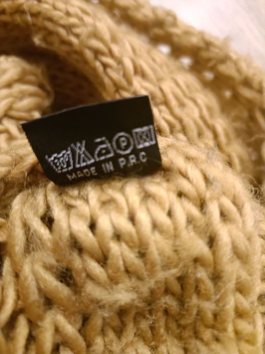 Komin szalik musztardowy