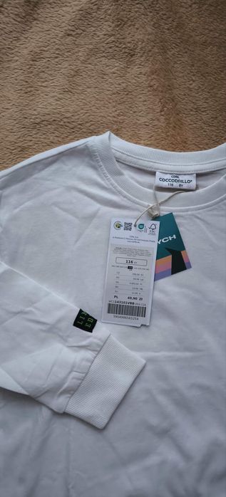 Cienka bluza t-shirt coccodrillo lemon r. 116