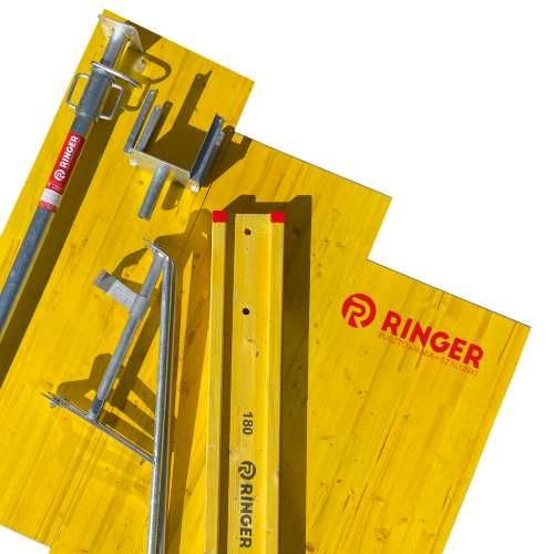 Zestaw szalunku stropowego 70m2 gotowe deskowanie szalowanie Ringer