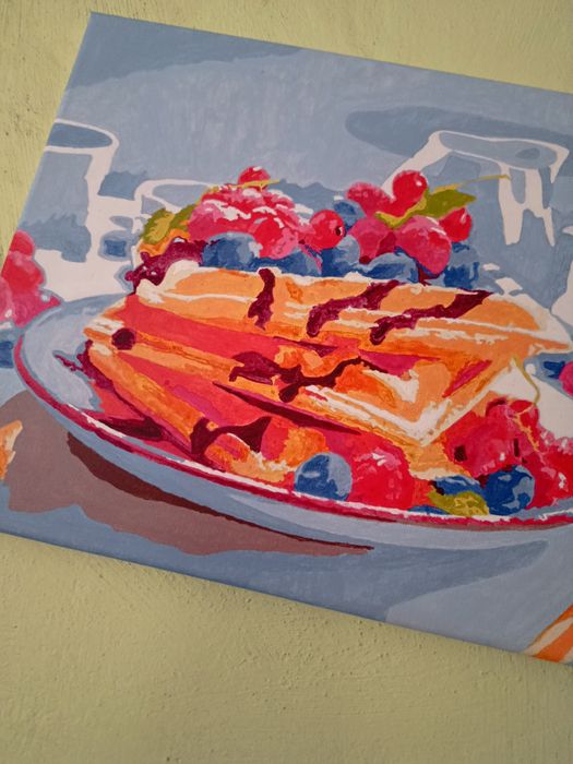 Картина по номерах намальована своїми руками.