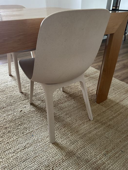 4 cadeiras robustas beje Odger ikea como novas