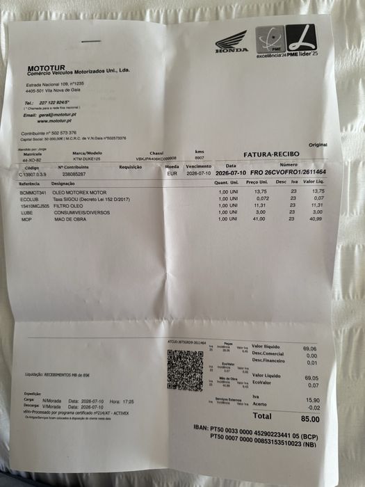 KTM Duke 125 de 2019