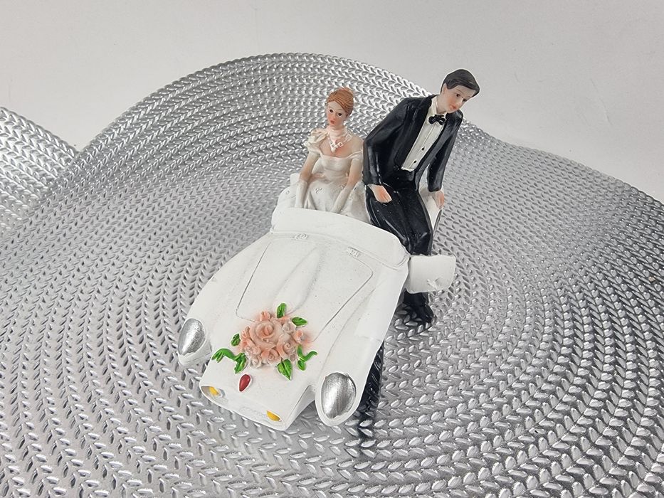 Figurka para młoda na stół ślubny dekoracja ślubna śmieszne figurki