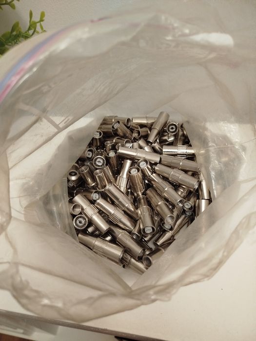 25szt - Wtyk antenowy prosty IEC żeński Telkom Telmor. Nowe. Tanio.