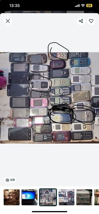 Продам б у телефоны на разборку