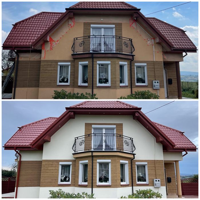 Malowanie dachów i elewacji, czyszczenie elewacji, mycie kostki