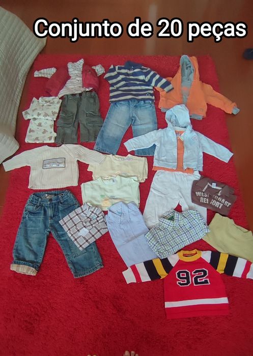 Conjunto de 20 peças variadas, para um bebé com estilo