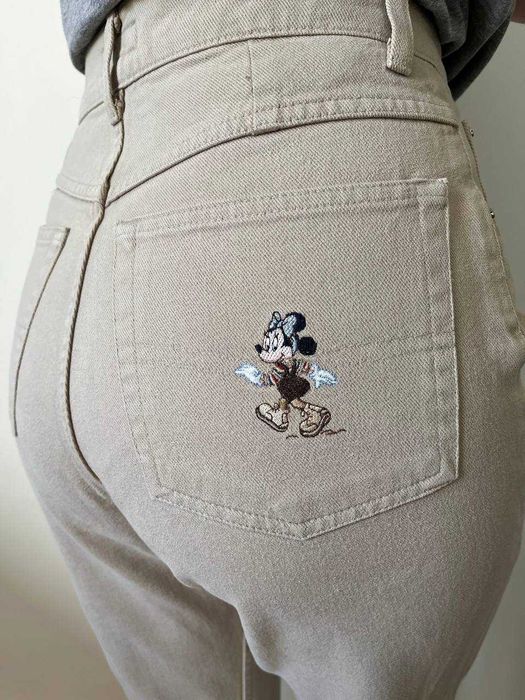 Вінтажні бежеві жіночі MOM джинси від Disney Donaldson 30