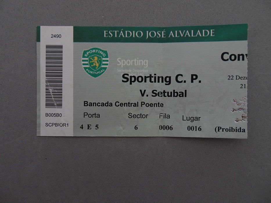 Bilhete futebol Sporting Setúbal