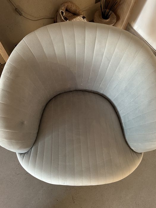 Fotel muszla westwing błekitny