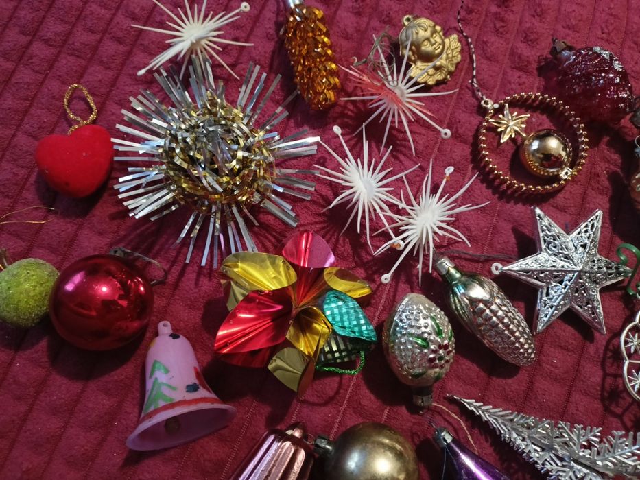 Bombki i ozdoby na choinkę PRL