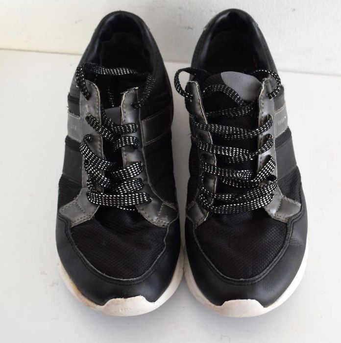 Tommy Hilfiger czarne buty sneakersy silver 39