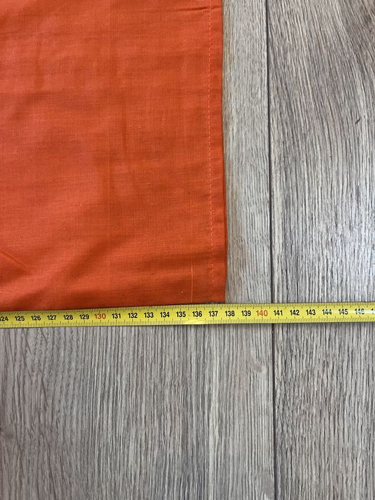 Cortina Laranja Tijolo com Presilhas 135x220cm Quarto Sala Casa