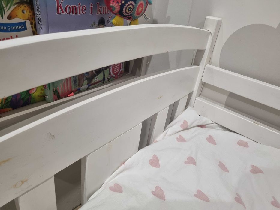 Łóżko dziecięce z barierką + szuflady | dostawa | materac 160×80