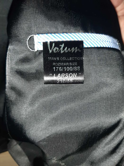 Garnitur męski, grafitowy, stalowy