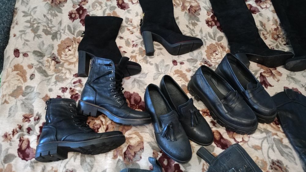 Туфли кожаные черные