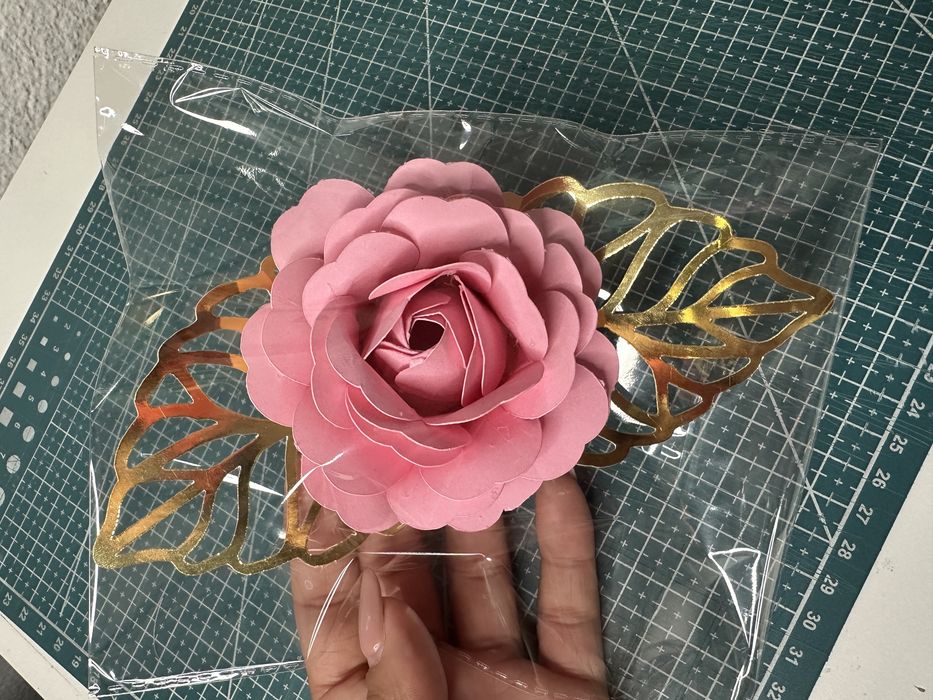 Flor media para bolo