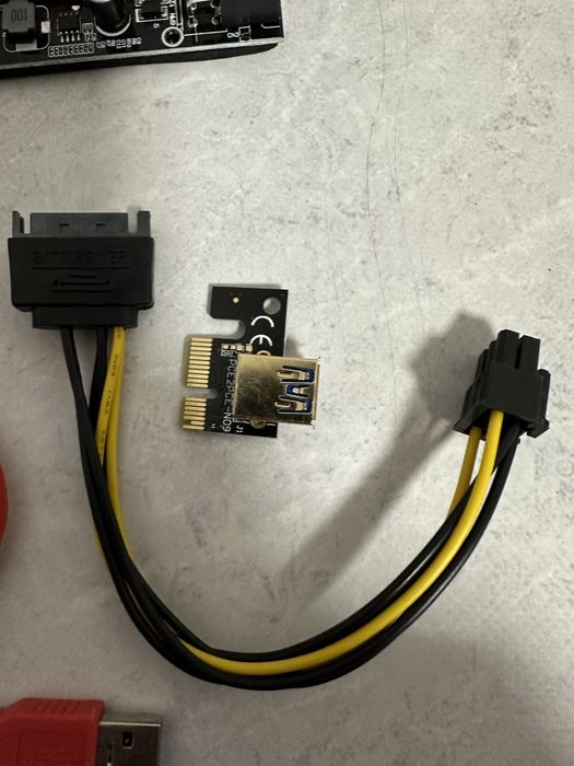 Rizer райзер bitcoin Crypto currency mining, разъем на 6 пин