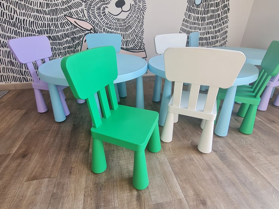 Stół i krzesła mamut ikea