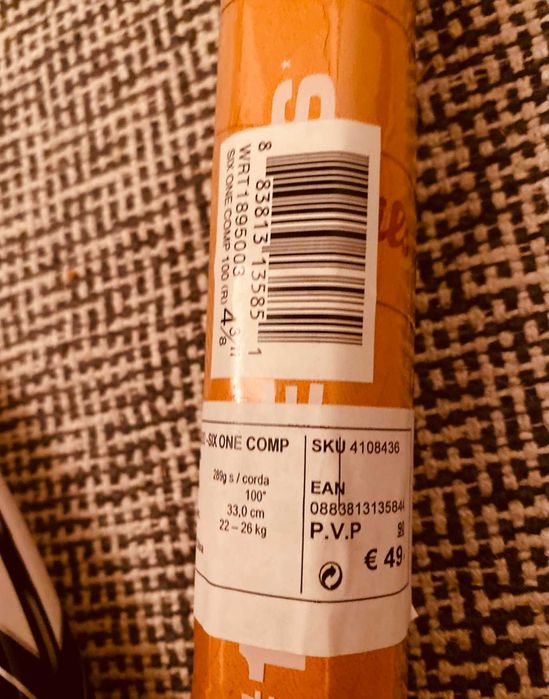 Raquetes wilson tenis L3 six one comp 100 4 3/8