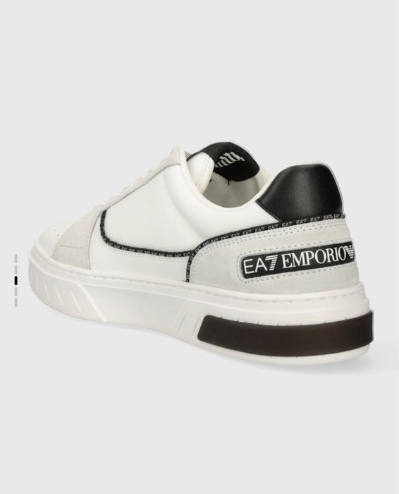 Emporio Armani EA7 Premium Court Sneakers White Heren