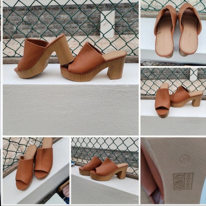 Sandália MaryPaz tacão cor caramelo