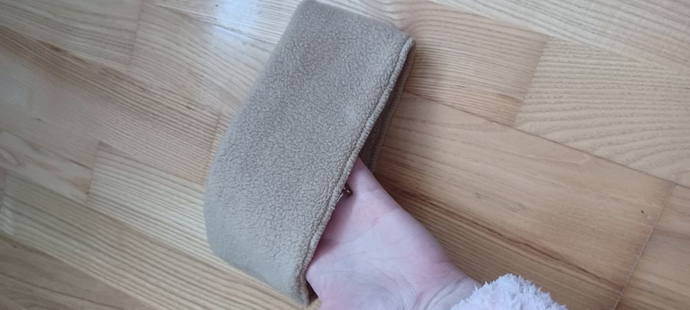 Opaska na głowę zimowa beżowa