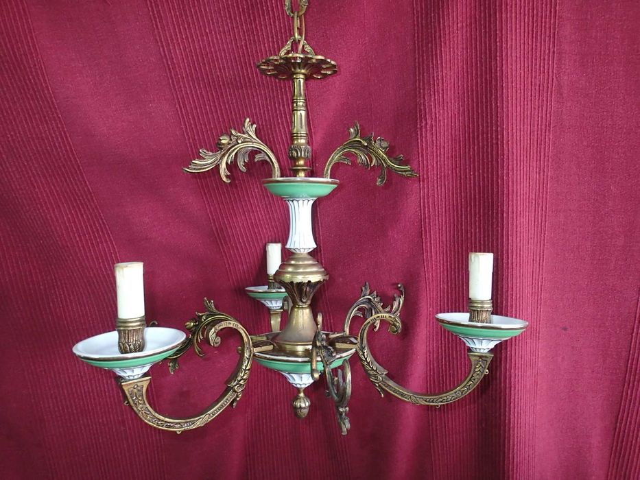 Candeeiro antigo de tecto porcelana "Coimbra,SP"