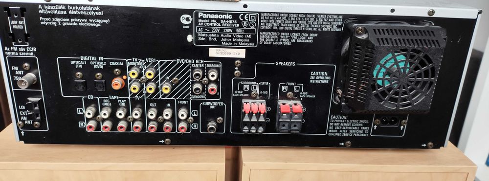 Kolumny podłogowe TANNOY M5 Amplituner i Subwoofer aktywny Panasonic