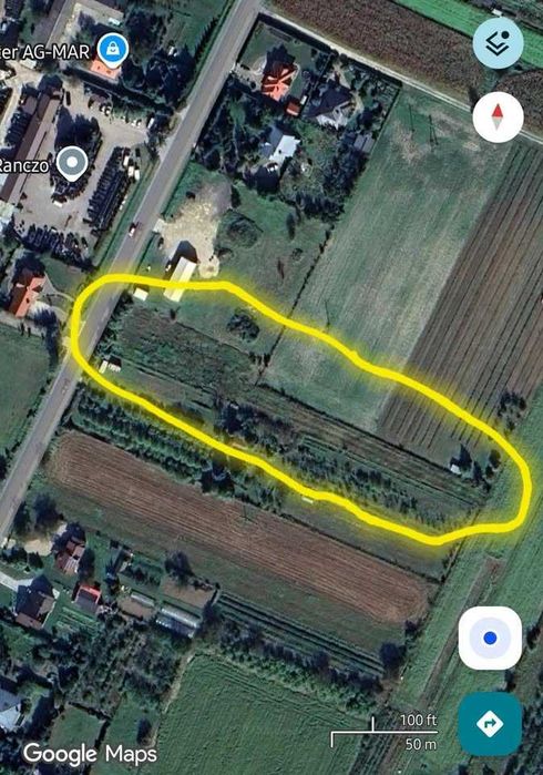 Działka w Oblasach wraz z projektem domu parterowego