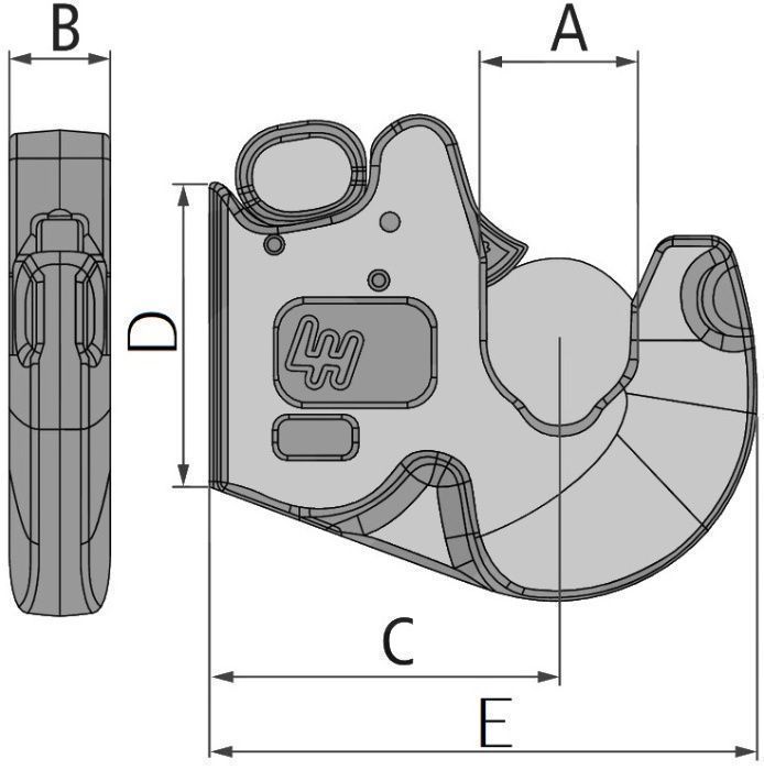 2x Mocny hak KOŃCÓWKA Do WSPAWANIA CBM Kat 1 29x44 [8356]