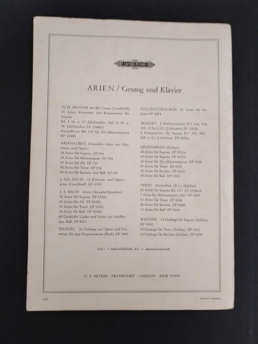 Livro, Partitura Musical Bach