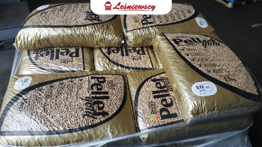 Pellet GOLD iglasty energy certyfikowany A1 DINplus  paleta 975kg Pleszew