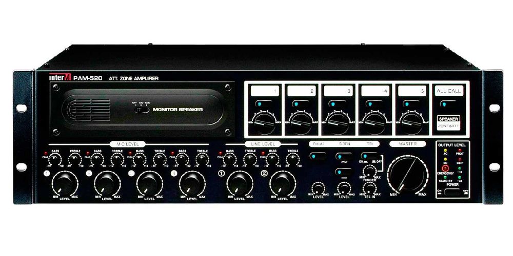 Усилитель INTER-M PAM-510 трансляционный(5 зон озвучивание/оповещение)