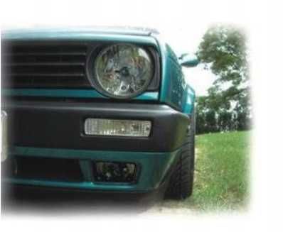Halogeny VW GOLF 2 szeroki zderzak dymione