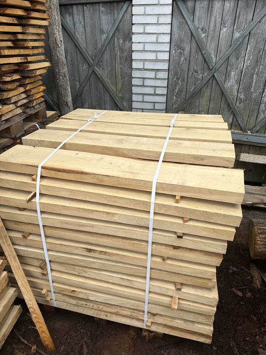 Tarcica dębowa - sucha dąb 52mm, 26mm, 2,5m, 120cm, dębina, wiąz sosna