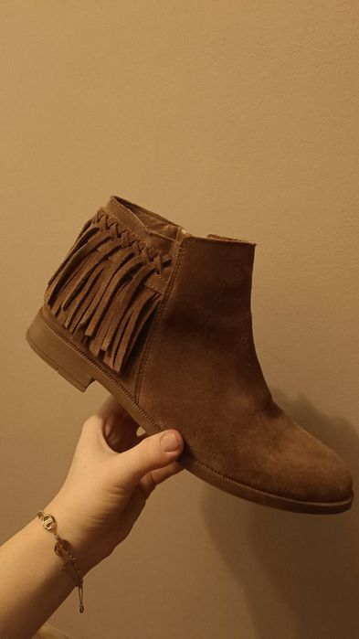 buty jesienne, zamsz