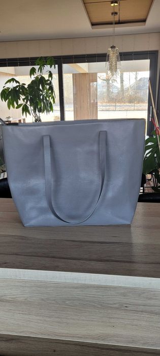 Szara torebka do ręki eco-skóra New Look