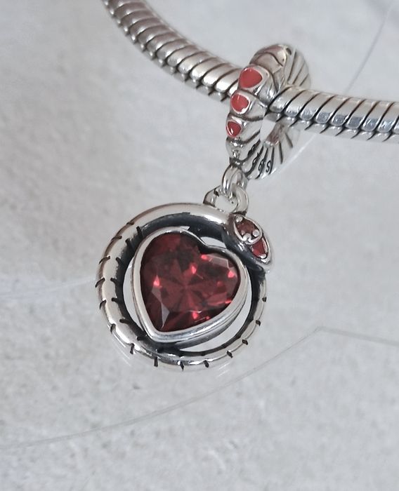 Charm's zawieszka czerwone serce s 925