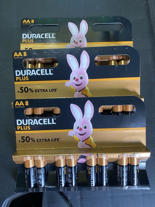 Батарейки лужні Duracell пальчик АА та міні пальчик ААА