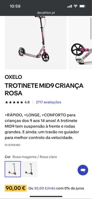 Trotinete dobrável Decathlon Mid9