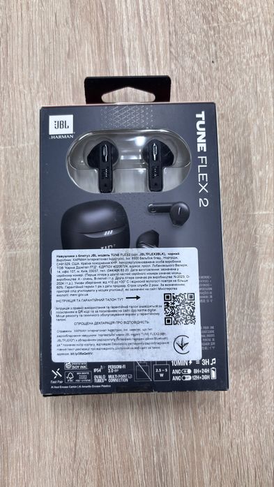 Навушники JBL Tune Flex 2 Black | Нові, запаковані