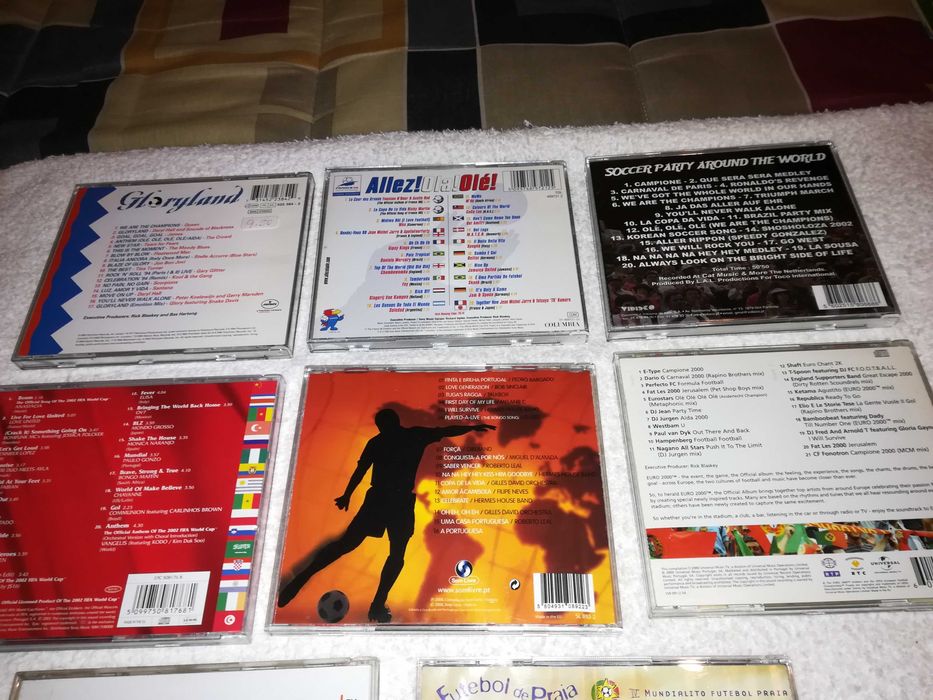 torneios de futebol (mundial, europeu, mundialito praia) cds raros