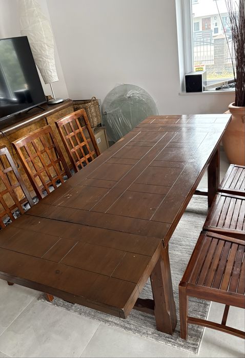 Stół drewniany rozkładany