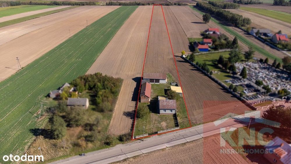 Działka 1,73 ha z zabudowaniami – Gmina Rząśnia