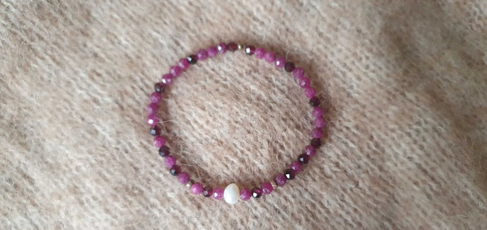 Bransoletka handmade kamienie szlachetne nowa