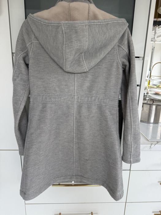 Armani Exchange bluza z kapturem długa ciepła szara S