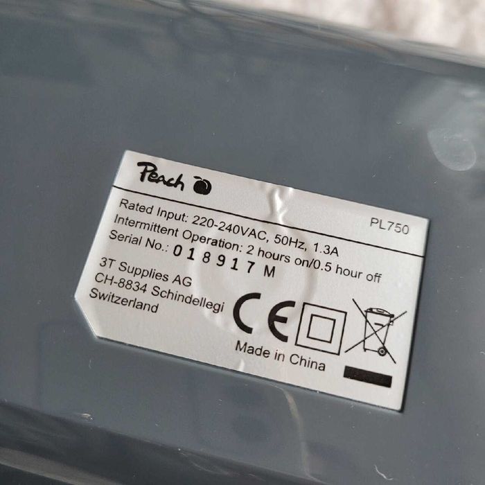 Laminator Peach - PL 750