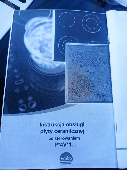 Kuchnia gazowo elektryczna 2x płyta ceramiczna 2x palnik gazowy Amica
