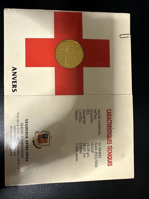 Andorra 1991 "10th Anniversary of Red Cross" Prata Proof